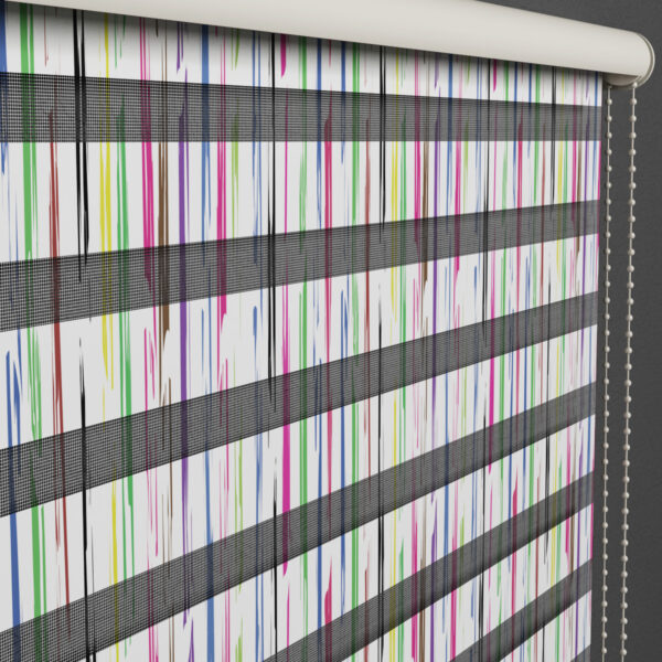 Color Line Poster Bedrukt Duo Rolgordijn