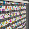 Kleurrijke Letters Poster Bedrukt Duo Rolgordijn