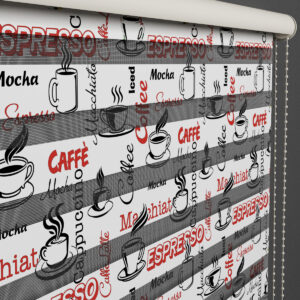 Coffee Poster Bedrukt Duo Rolgordijn