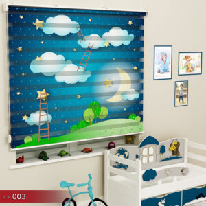 Cloud and Moon Poster Gedrukt Duo Rolgordijn