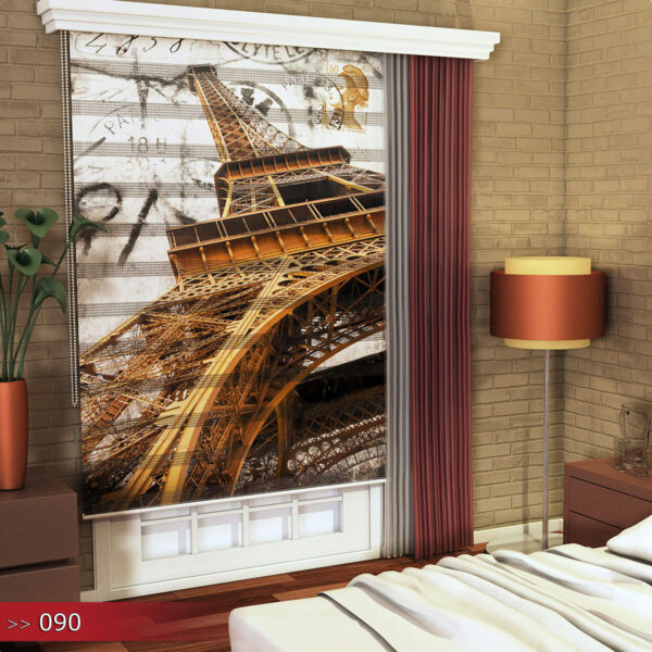 Eiffeltoren Poster Bedrukt Duo Rolgordijn