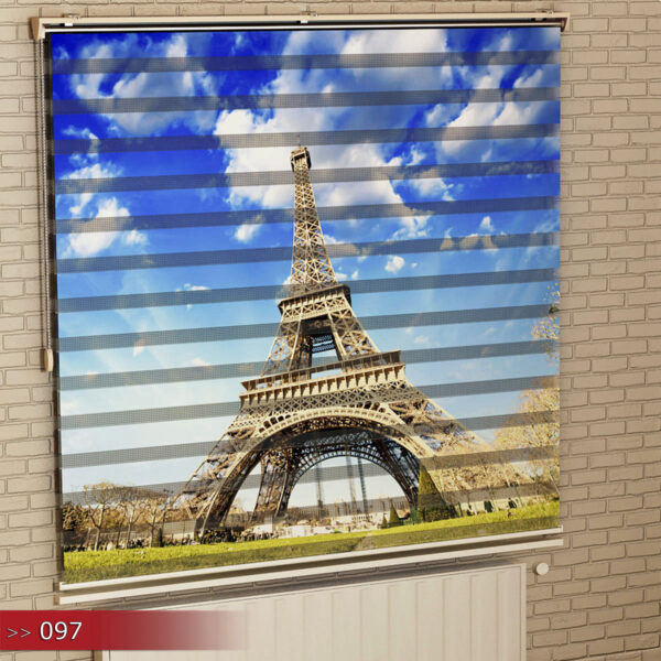 Eiffeltoren Poster Bedrukt Duo Rolgordijn