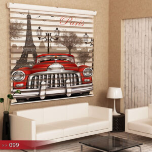 Duo Rolgordijn met posterprint in Parijs