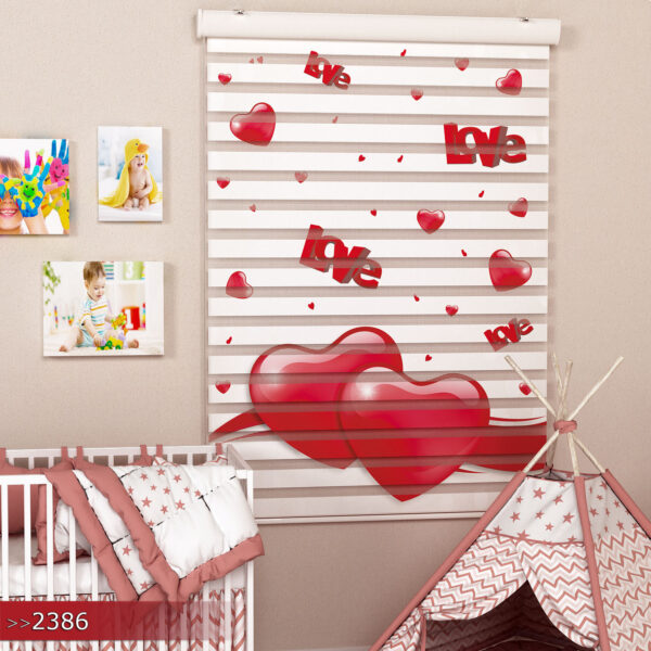 Love Poster Bedrukt Duo Rolgordijn