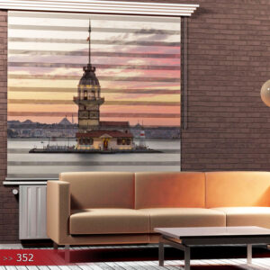Girl Tower Poster Gedrukt Duo Rolgordijn