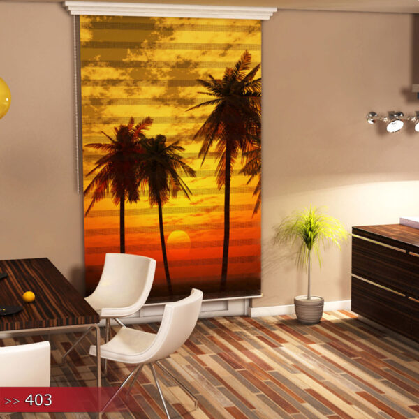 Duo Rolgordijn met Palm-poster
