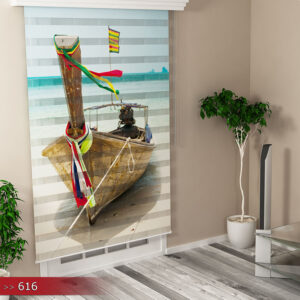 Boot Foto Poster Bedrukt Duo Rolgordijn