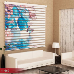 Blue Butterfly Poster Bedrukt Duo Rolgordijn