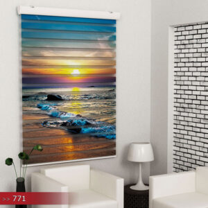 Zonsondergang Poster Bedrukt Duo Rolgordijn