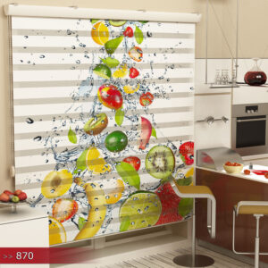 Fruit Poster Bedrukt Duo Rolgordijn