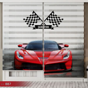 Ferrari Poster Bedrukt Duo Rolgordijn